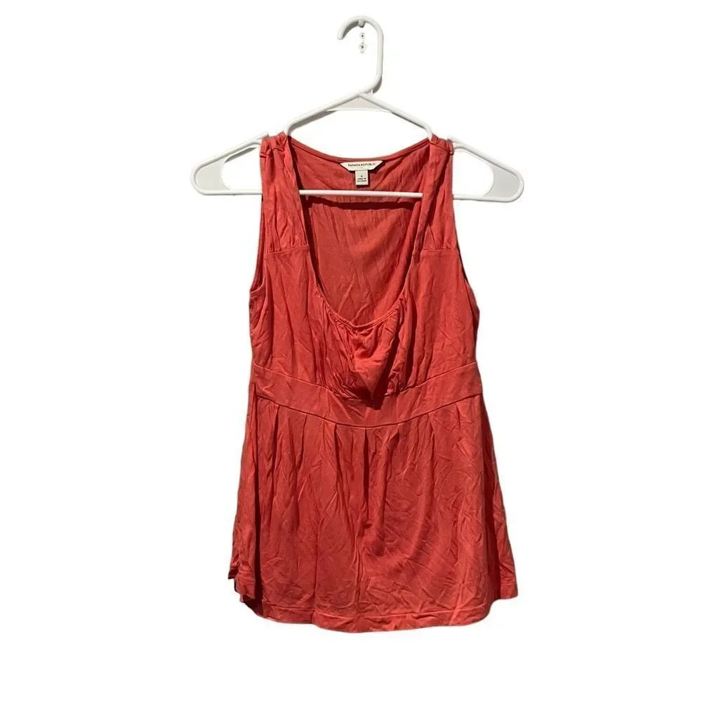 Banana Republic Factory Women's Orange Sleeveless Blouse Size Small